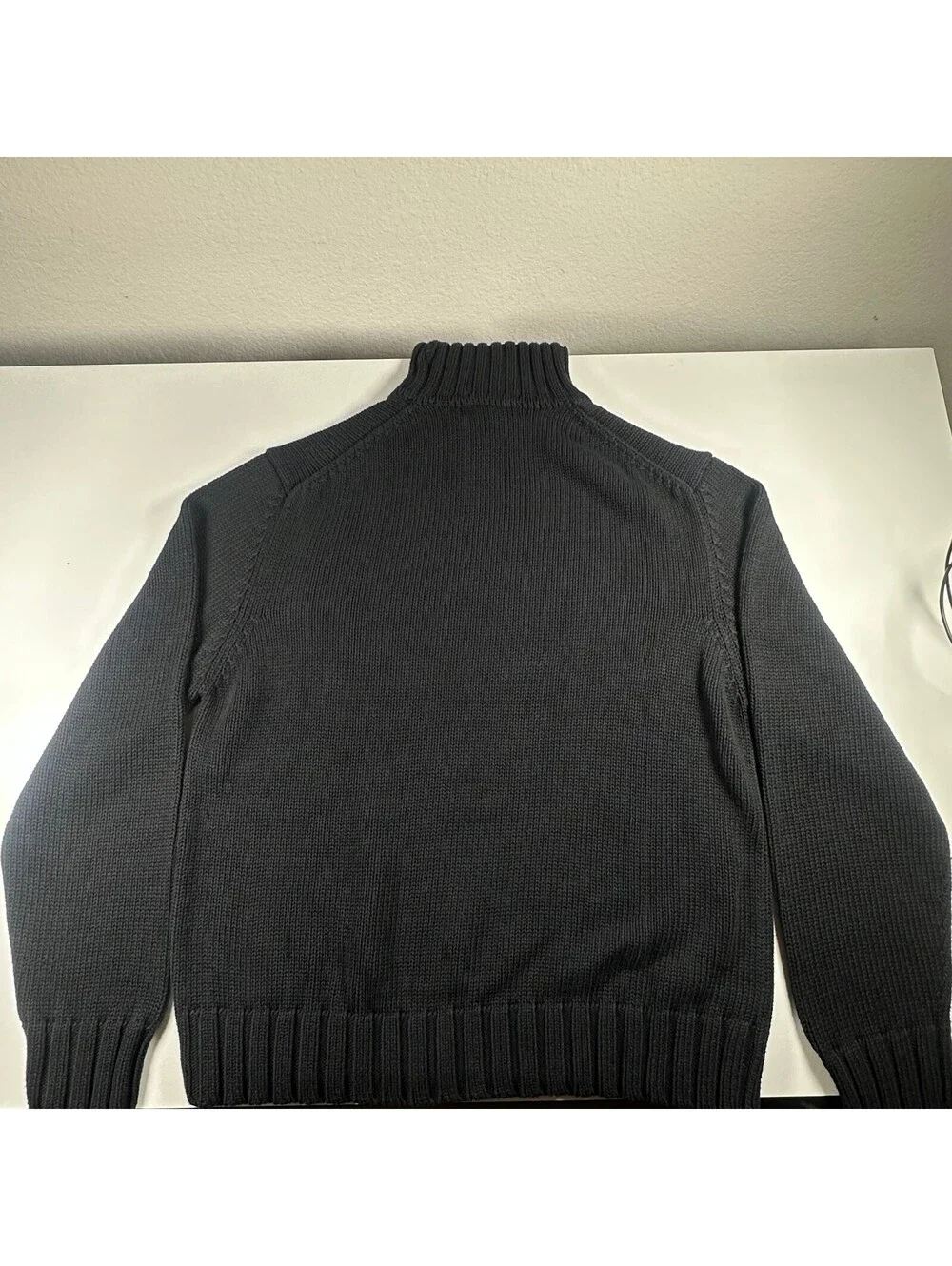 Banana Republic Black Cotton Knit Heavy turtleneck sweatshirt XL